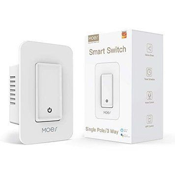 3-смуговий / однополюсний інтелектуальний комутатор Wi-Fi MOES, сумісний з Alexa та Google Home, потрібен нейтральний провід, конц фото