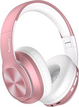 TuneFlux T6 Бездротові навушники-вкладки Bluetooth 5.3, 80 годин відтворення, звукові режими 3EQ, стерео HiFi, рожеве фото