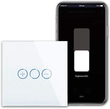 Переключатель CNBINGO WLAN для затемняемых светодиодных ламп - Smart Touch Light Switch Работает с Alexa, Google Assistant