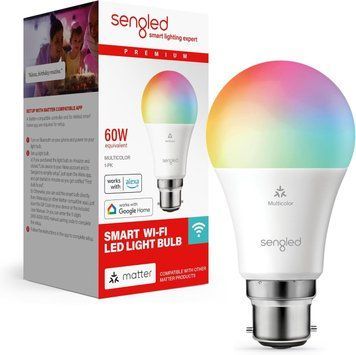 Светодиодная интеллектуальная лампочка Sengled (B22), с поддержкой Matter, многоцветная, работает с Alexa, экв фото