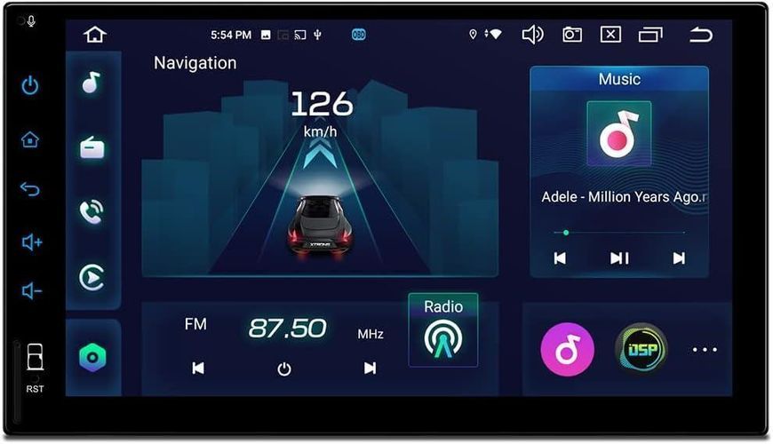 СТОК XTRONS TIX725L Автомобільне радіо 2 DIN GPS ANDROID 12 WiFi 4G CARPLAY DSP 8 ГБ магнітола автомагнітола