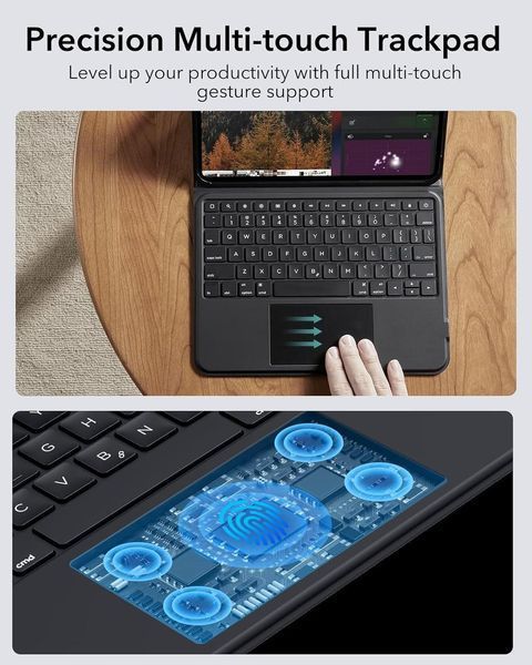 Чохол-клавіатура ESR з трекпадом для iPad Pro 11 дюймів (M5/M4, 2025/2024)