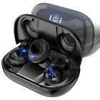 Bluetooth гарнітура 5.0 TWS Бездротові навушники вкладки Стерео вушний гачок із шумозаглушенням фото