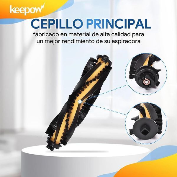 Комплект запасных частей KEEPOW для робота-пылесоса Ecovacs Deebot N79S N79, основная щетка, HEPA-фильтр, боковая щетка, аксессуар