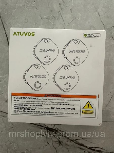 ATUVOS Air Tag Tracker, 4 пакета, работает с приложением Apple (только iOS), Bluetooth локаторы объектов для чемоданов/кошелек/клю фото