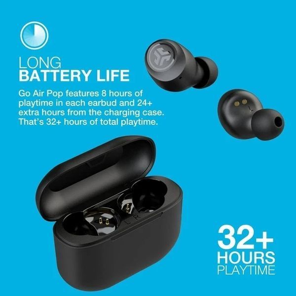 Bluetooth-навушники JLab Go Pop+ True Wireless Earbuds фото