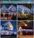 Вулична гірлянда Icicle Outdoor зі сніжинкою, 10,7M/35Ft 240LED Під'єднувані Icicle Lights Waterproof, 8 режимів і 3 таймери 2881229641 фото 6