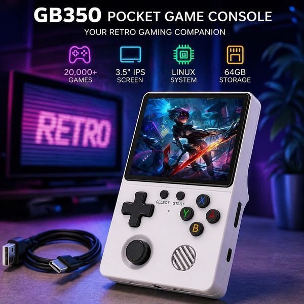 Ігрова консоль GB350 Retro 3,5" 3000 mAh White