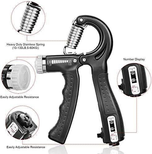 KDG Hand Grip Strengthener, 2-упаковка з регульованим опором 10-130 фунтів, Grip Strength фото