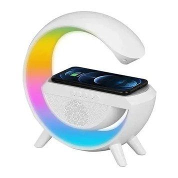 Настільна лампа, нічник RGB 3-in-1 Rainbow Light-Wireless Charger-Speaker з бездротовою зарядкою та Bluetooth колонкою