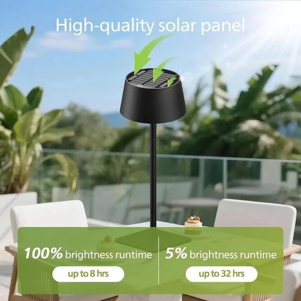 Настільна LED лампа Philips із сонячною панеллю (комплект 2 шт) Бездротова світлодіодна сенсорна лампа.3 режими світла 3000&ndash;6500К фото