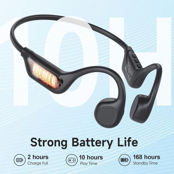 Навушники IFECCO з кістковим проведенням Bluetooth 5.4 &mdash; IPX5 Водонепроникні навушники з кістковою провідністю з мікрофоном фото