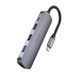 USB-hub хаб адаптер перехідник 5-в-1 HOCO HB27 |Type-C to HDMI+PD+USB3.0+USB2.0*2| Сірий 1763677430 фото 3