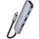 USB-hub хаб адаптер перехідник 5-в-1 HOCO HB27 |Type-C to HDMI+PD+USB3.0+USB2.0*2| Сірий 1763677430 фото 2