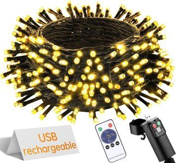Новорічна ялинка-гірлянда &mdash; батарея USB 15M 150 Світлодіодний пульт дистанційного керування Водонепроникний фото