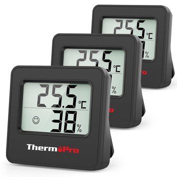 ThermoPro TP157 Мини-гигрометр Термометр Внутренний набор из 3 0,5&deg;C Точный комнатный термометр Измеритель влажности с индикатором