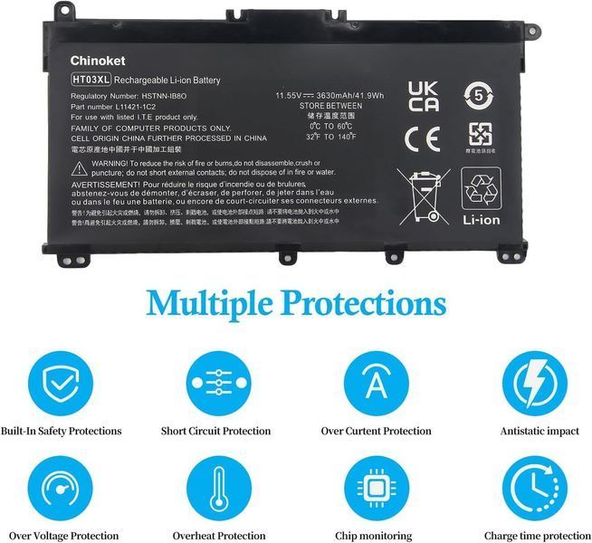 HT03XL L11119-855 Аккумулятор для HP Pavilion 14-CE 14-CF 14-CK 14-CM 14-DH 14-DK 14-DF 15-CS 15-CW 15-DA 15-DB 15-DW 17-by 17-240 фото