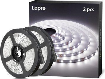 Світлодіодна стрічка Lepro білого кольору, 5 м&nbsp;(без вилки, тільки Striplight), 300 світлодіодів, 2300 lm, 6000 K, світлодіодні ліх фото