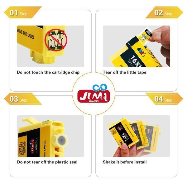 JIMIGO 16 XL 16XL струйные картриджи, замена для Epson 16 чернил фото