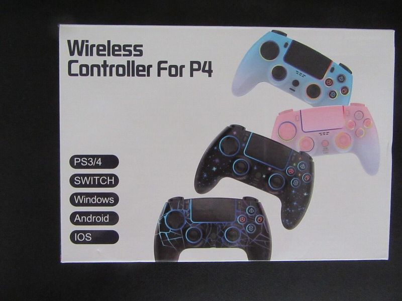 Бездротовий світлодіодний контролер для PS4, Slim/Pro/PC/IOS/Android/Switch - Reddening фото