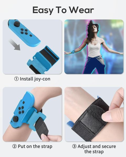 [4 ПАКОВКИ] Браслет для Just-Dance 2026/2025 2024 2023 для Zumba Burn It Up, для Nintendo Switch&Swith OLED для Joy-Cons