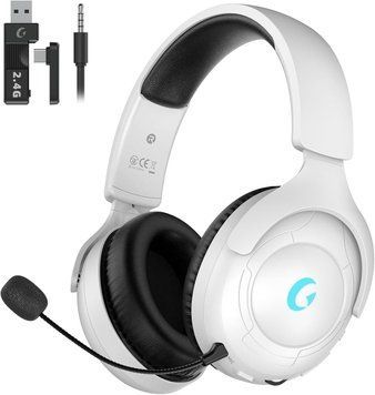 Бездротова ігрова гарнітура для PS5/PS4, ПК, Switch, Mac, ігрова гарнітура 2,4 ГГц із мікрофоном, акумулятор 45H фото