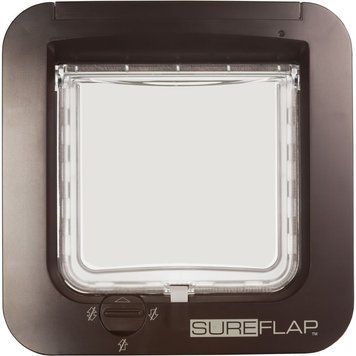 SureFlap Microchip Електронні котячі двері / Котячий клапан у коричневому кольорі SUR001BR