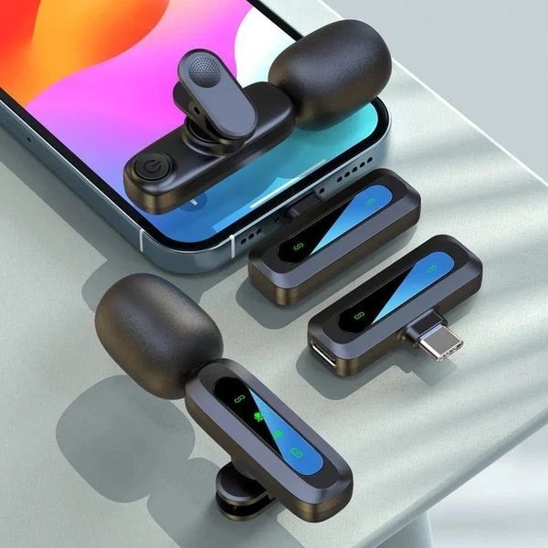 Микрофон беспроводной петличный для Android (Type-C) для iOS Iphone 15, 16 (Type-C) двойной в комплекте 2 шт для презентаций фото