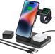 Boaraino W15 быстрое беспроводное зарядное устройство 3 в 1 для iPhone 13/13 Mini/13 Pro/13 Pro Max/12/11/X/8, Apple Watch 7/SE/6