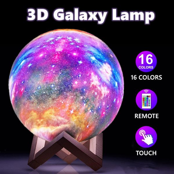 3D Night Light – галактический свет с технологией 3D-печати, его поверхность очень близка к Луне фото