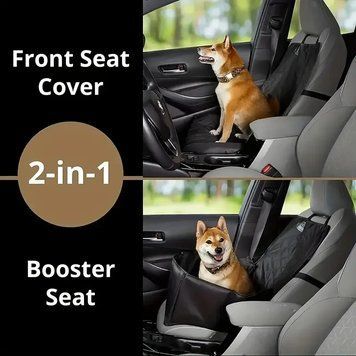 Роскошное PET Автокресло с 4-Молниями - Удобная Пенопластовая Набивка для Собак и Кошек, Идеально для Переднег фото