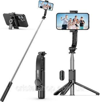 Монопод-штатив SelfieShow Q01 Bluetooth для смартфона, селфі-палиця з бездротовим пультом, чорний