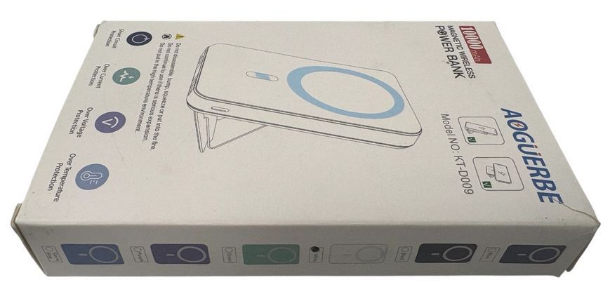 Aoguerbe KT-D001 10000 mAh Портативний магнітний бездротовий зарядний блок живлення (БІЛИЙ)