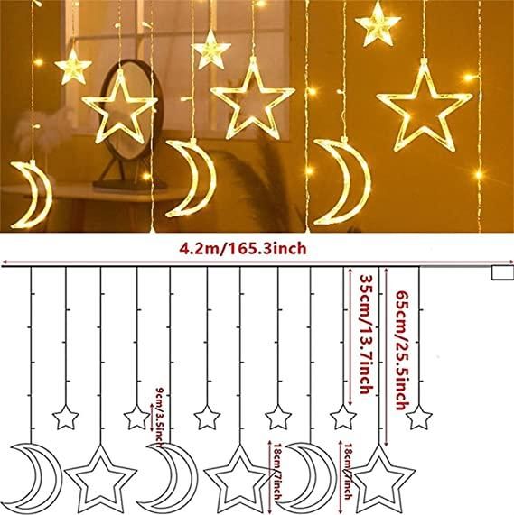 RGB MULTICOLOR Shengruili 4,2-метрові світлодіодна LED гірлянда зірка та місяць фото