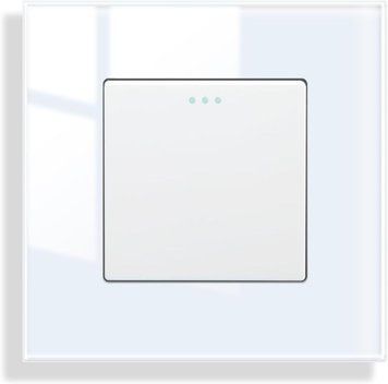 Выключатель света, белый, с заподно, 1-Gang 1-Way Glass Light Switch, кнопочей переключатель, настенный выключатель, Crystal Rocke