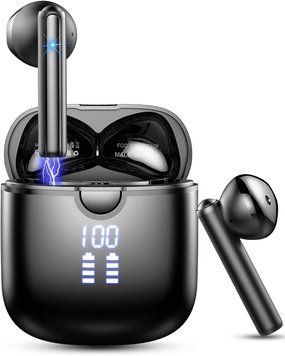 Бездротові навушники Bluetooth 5.3 з мікрофоном з шумозаглушенням, бездротові навушники Hi-Fi Stereo з глибокими басами, Bluetooth фото