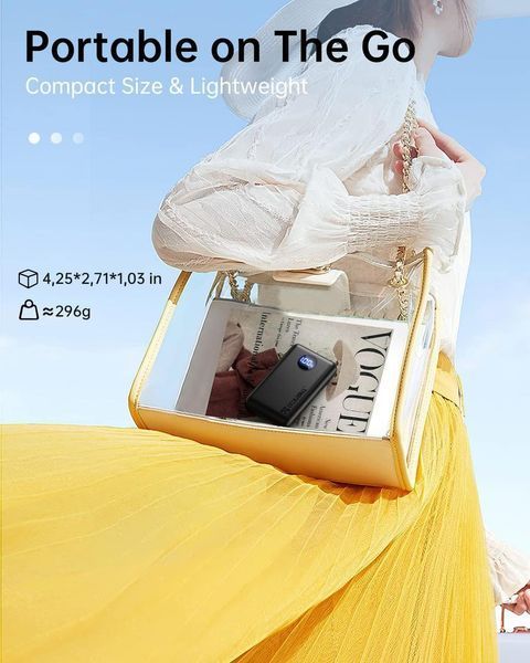 Портативний зарядний пристрій Coolreall 20000 мА&middot;год, 22,5 Вт PD і QC4.0 Power Bank Швидке заряджання зі світлодіодним дисплеєм