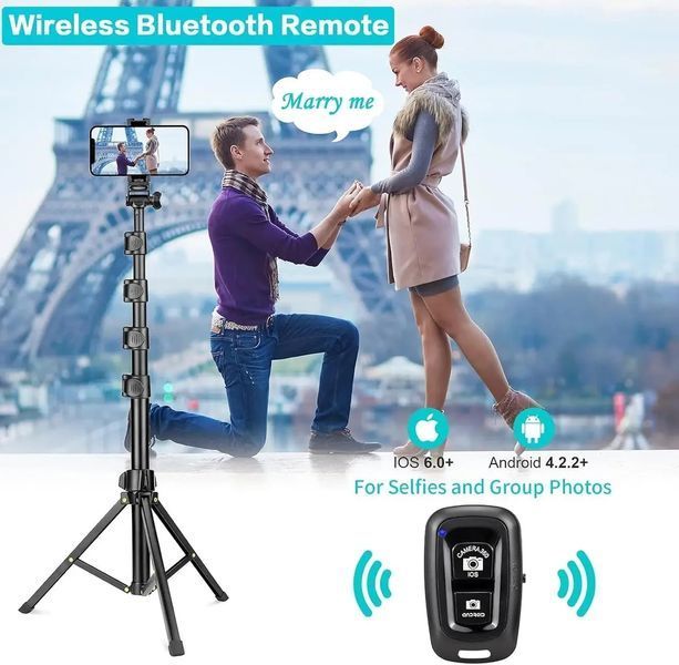 Штатив YOTOCversion 1.7 метра/67 дюйма Подставка для телефона и штатив Bluetooth для селфи, штатив для мобильного телефона